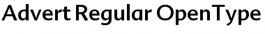 Advert Regular Font Title Preview