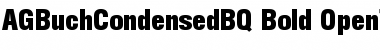 AG Buch Condensed BQ Regular Font Title Preview