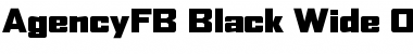 AgencyFB Black Wide Regular Font Title Preview