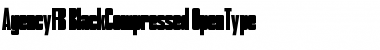 AgencyFB BlackCompressed Font Title Preview