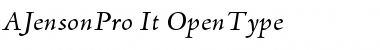 Adobe Jenson Pro Italic Font Title Preview