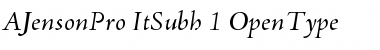 Adobe Jenson Pro Italic Subhead Font Title Preview