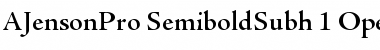 Adobe Jenson Pro Semibold Subhead Font Title Preview