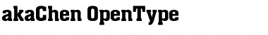 akaChen Regular Font Title Preview