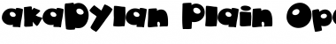 akaDylan Plain Regular Font Title Preview