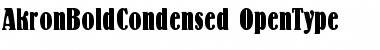 AkronBoldCondensed Regular Font Title Preview