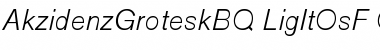 Akzidenz-Grotesk BQ Light Italic with OldStyle Figures Font Title Preview