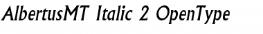 Albertus MT Italic Font Title Preview