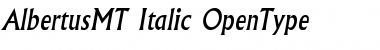 Albertus MT Italic Font Title Preview