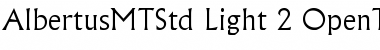 Albertus MT Std Light Font Title Preview