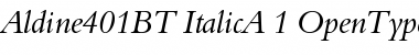Aldine 401 Italic Font Title Preview
