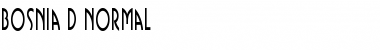 Bosnia D Normal Font Title Preview