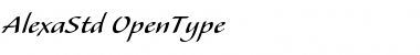Alexa Std Regular Font Title Preview