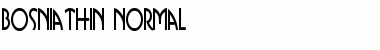 BosniaThin Normal Font Title Preview