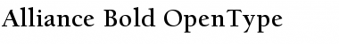 Alliance-Bold Regular Font Title Preview