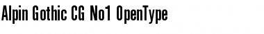 Alpin Gothic CG No1 Regular Font Title Preview