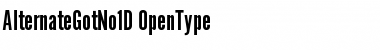 Alternate Gothic No1 D Regular Font Title Preview