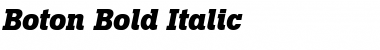 Boton Italic Font Title Preview