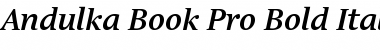Andulka Book Pro Bold Italic Font Title Preview