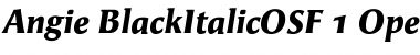 Angie BlackItalicOSF Font Title Preview