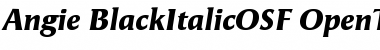 Angie BlackItalicOSF Font Title Preview