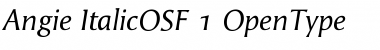 Angie ItalicOSF Font Title Preview