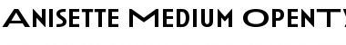 Anisette Medium Font Title Preview