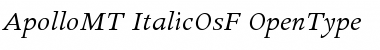 Apollo MT Italic OsF Font Title Preview