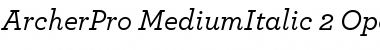ArcherPro Medium Italic Font Title Preview
