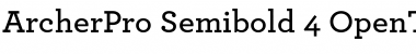 ArcherPro Semibold Font Title Preview
