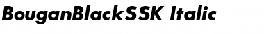 BouganBlackSSK Italic Font Title Preview