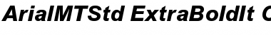 Arial MT Std Extra Bold It Font Title Preview