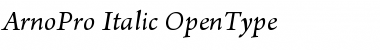 Arno Pro Italic Font Title Preview