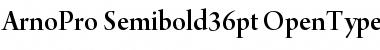 Arno Pro Semibold 36pt Font Title Preview