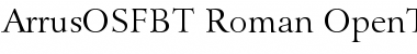 Bitstream Arrus OSF Font Title Preview