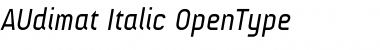 AUdimat Italic Font Title Preview