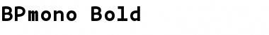 BPmono Bold Font Title Preview