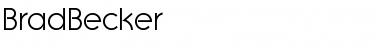 BradBecker Regular Font Title Preview