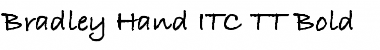 Bradley Hand ITC TT Bold Font Title Preview