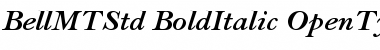Bell MT Std Bold Italic Font Title Preview