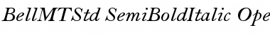 Bell MT Std Semibold Italic Font Title Preview