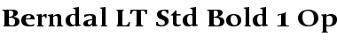 Berndal LT Std Regular Bold Font Title Preview