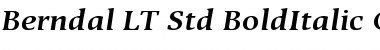 Berndal LT Std Regular BoldItalic Font Title Preview