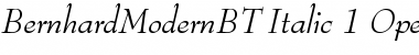 Bernhard Modern Italic Font Title Preview