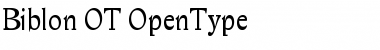 Biblon OT Regular Font Title Preview