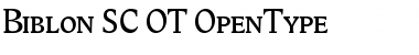 Biblon SC OT Regular Font Title Preview