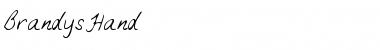 BrandysHand Regular Font Title Preview