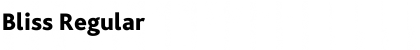 Bliss Regular Font Title Preview
