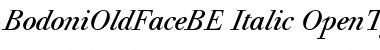 Bodoni Old Face BE Italic Font Title Preview