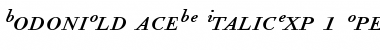 Bodoni Old Face BE Italic Expert Font Title Preview